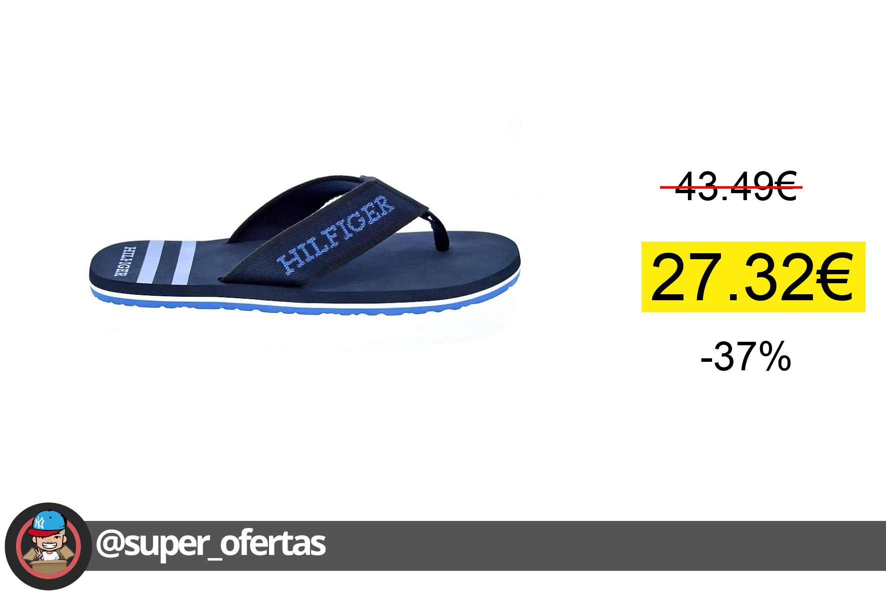Cuponazo Tommy Hilfiger Hombre Chanclas Azul