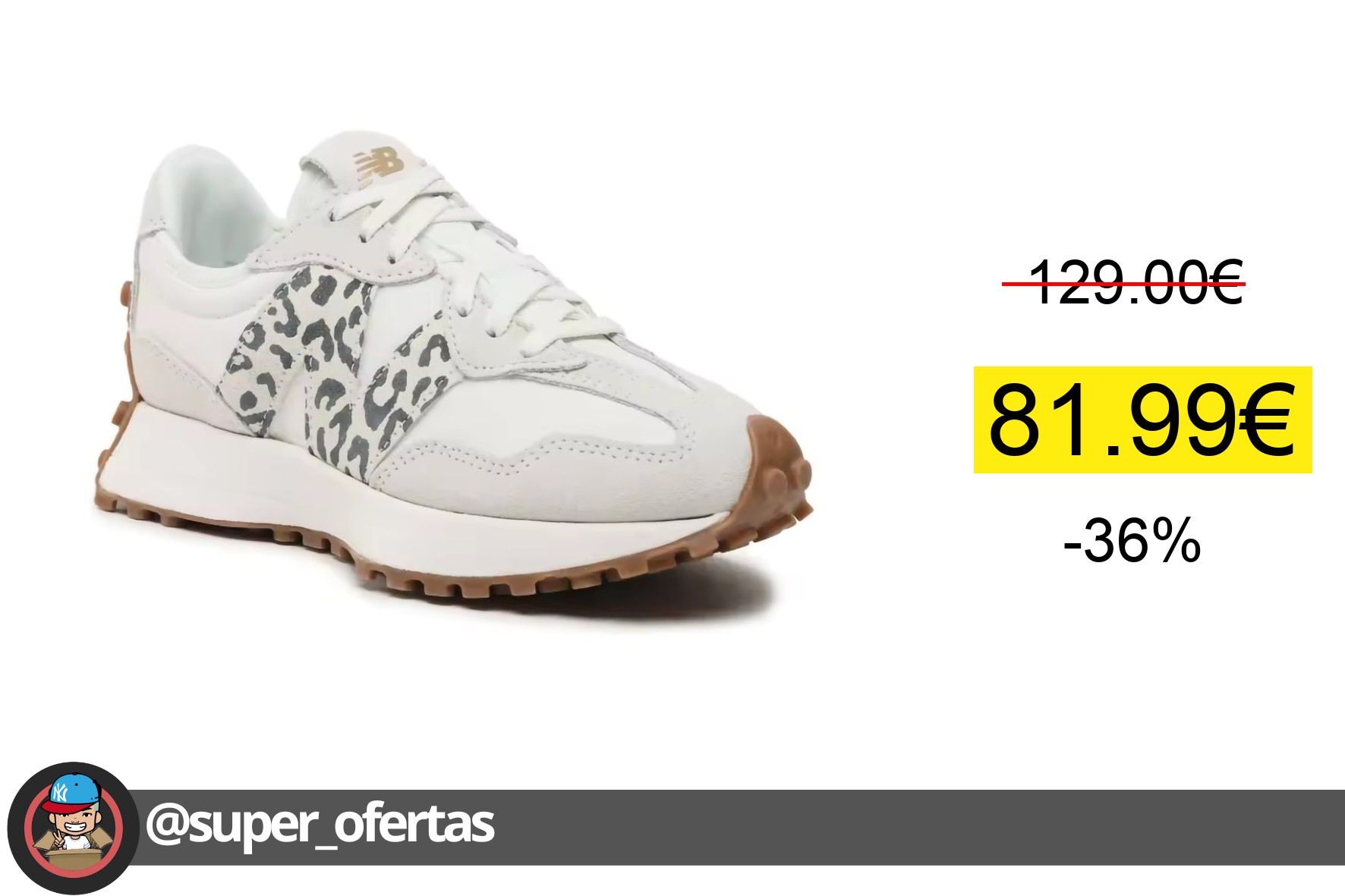 Cuponazo 🔸 #Miravia: New Balance 327 Zapatillas Casuales Para Mujer de Leopardo Combinado