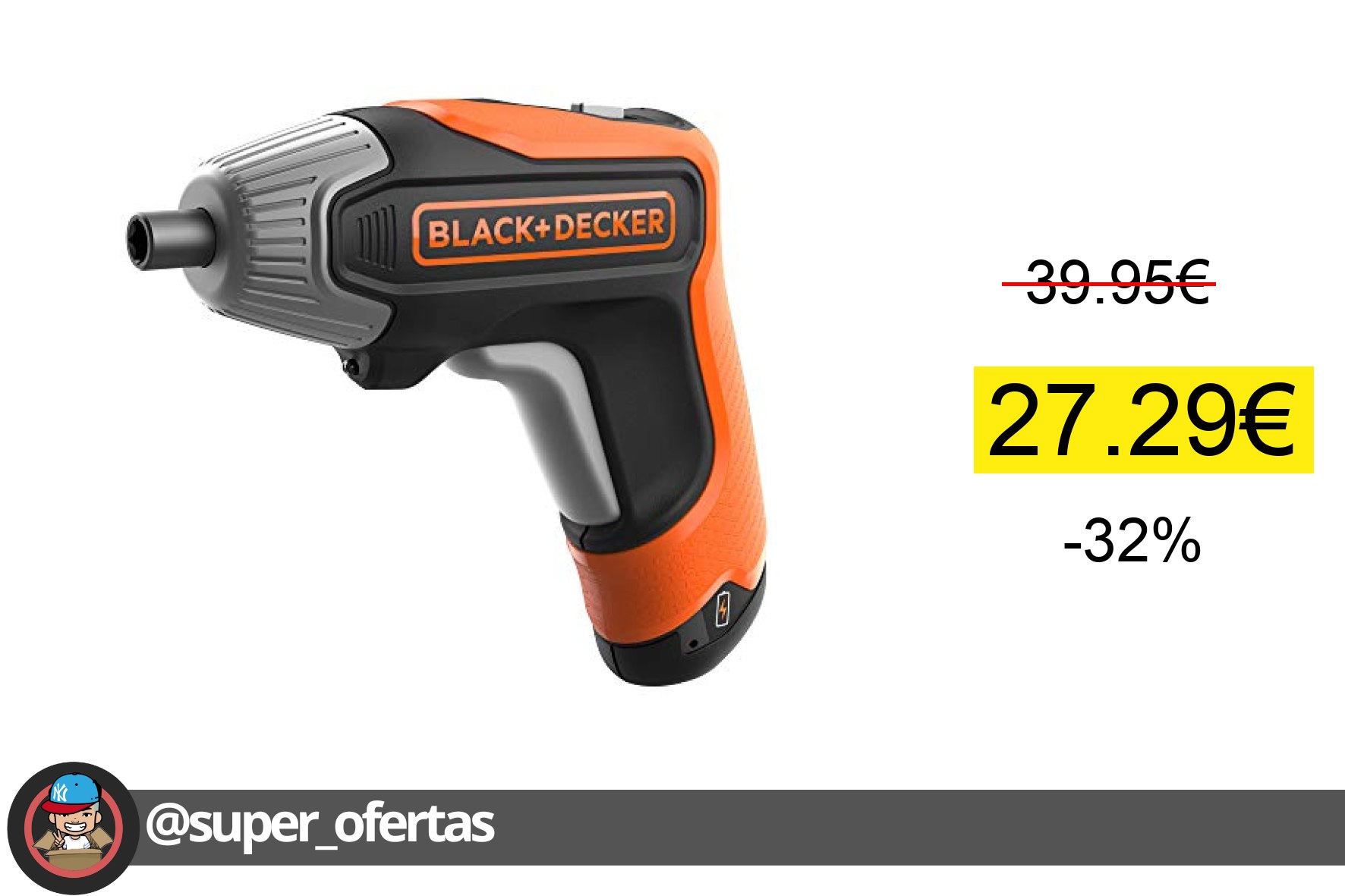Atornillador a Batería 3.6V BLACK+DECKER