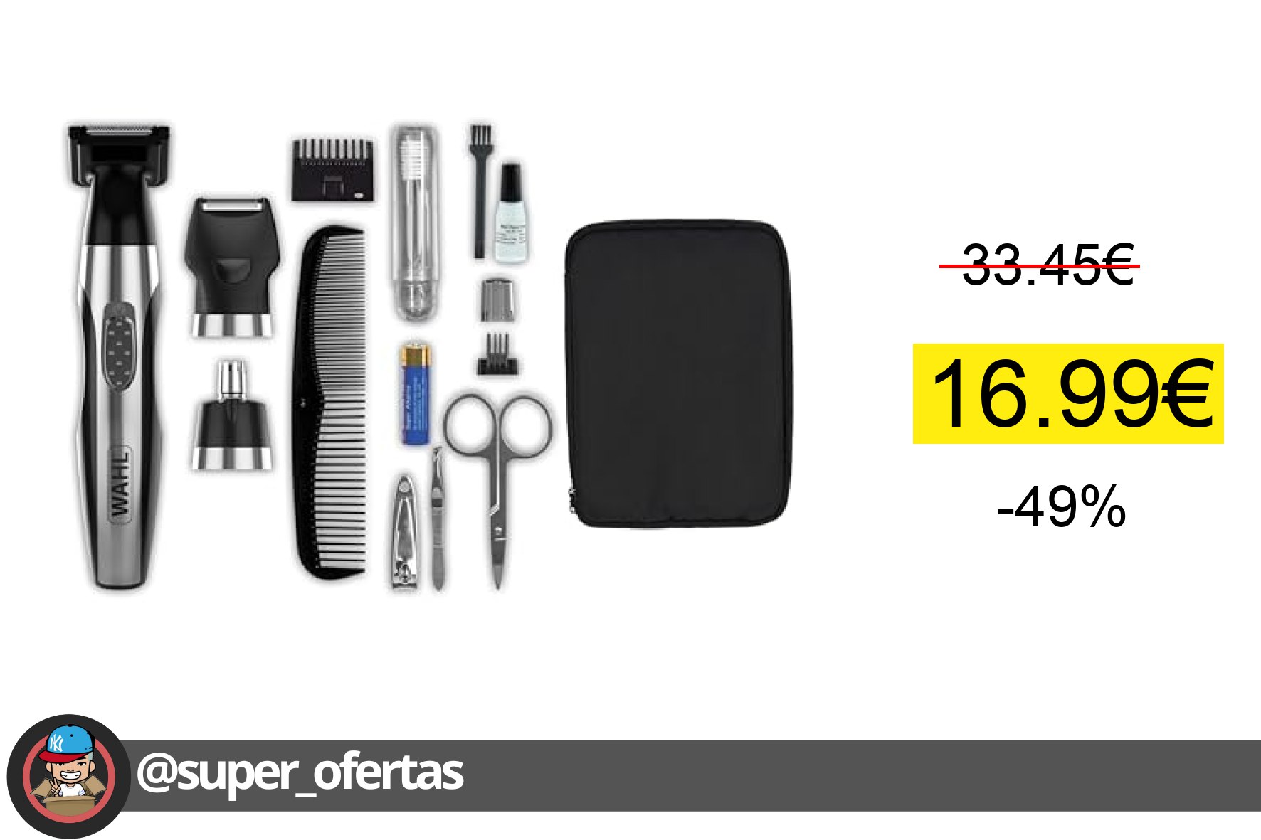 Kit de viaje deluxe para recortar y asear