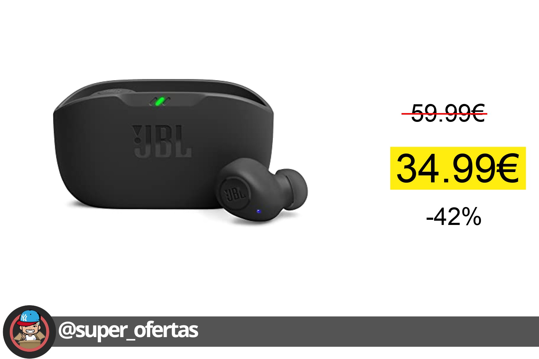 JBL Wave Buds auriculares inalámbricos In-Ear