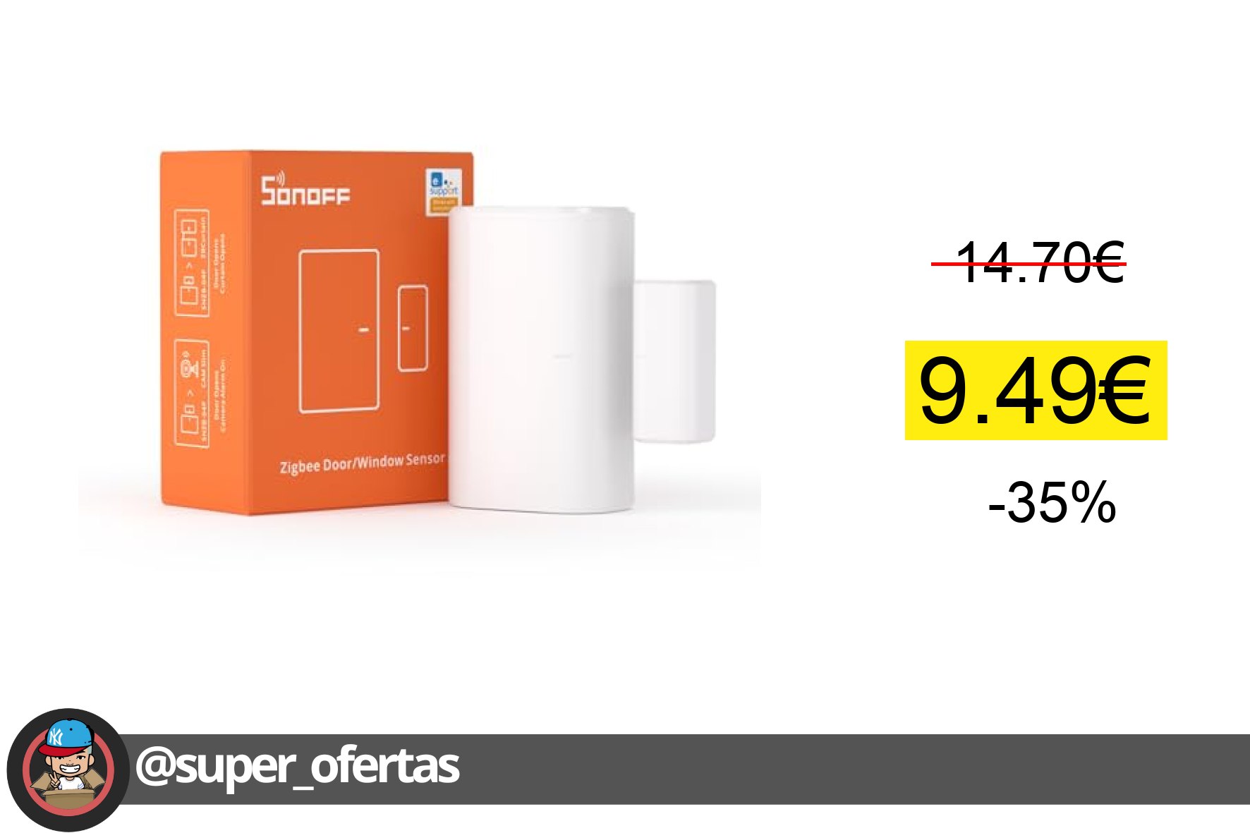〽 SONOFF Sensor Zigbee Puerta Ventana SNZB-04P, Sensor de Alarma de Seguridad,Escena Local Inte
