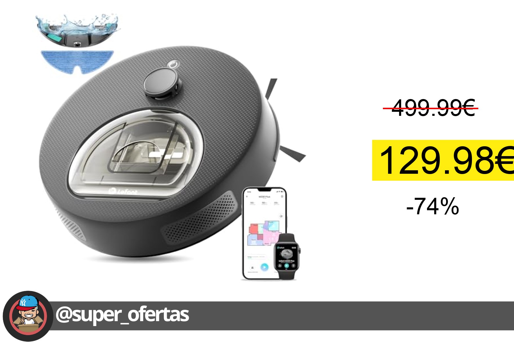 Lefant M330 Plus Robot Aspirador