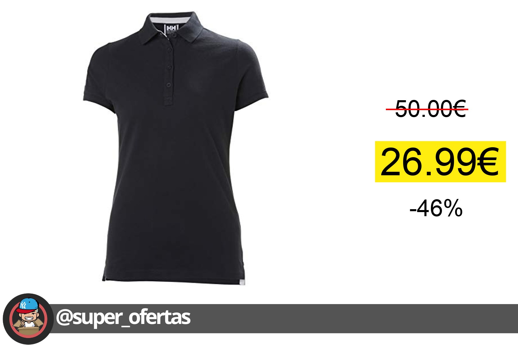 〽 Helly Hansen Mujeres W Crew Pique 2 Polo, Azul Marino, M Polo de pi