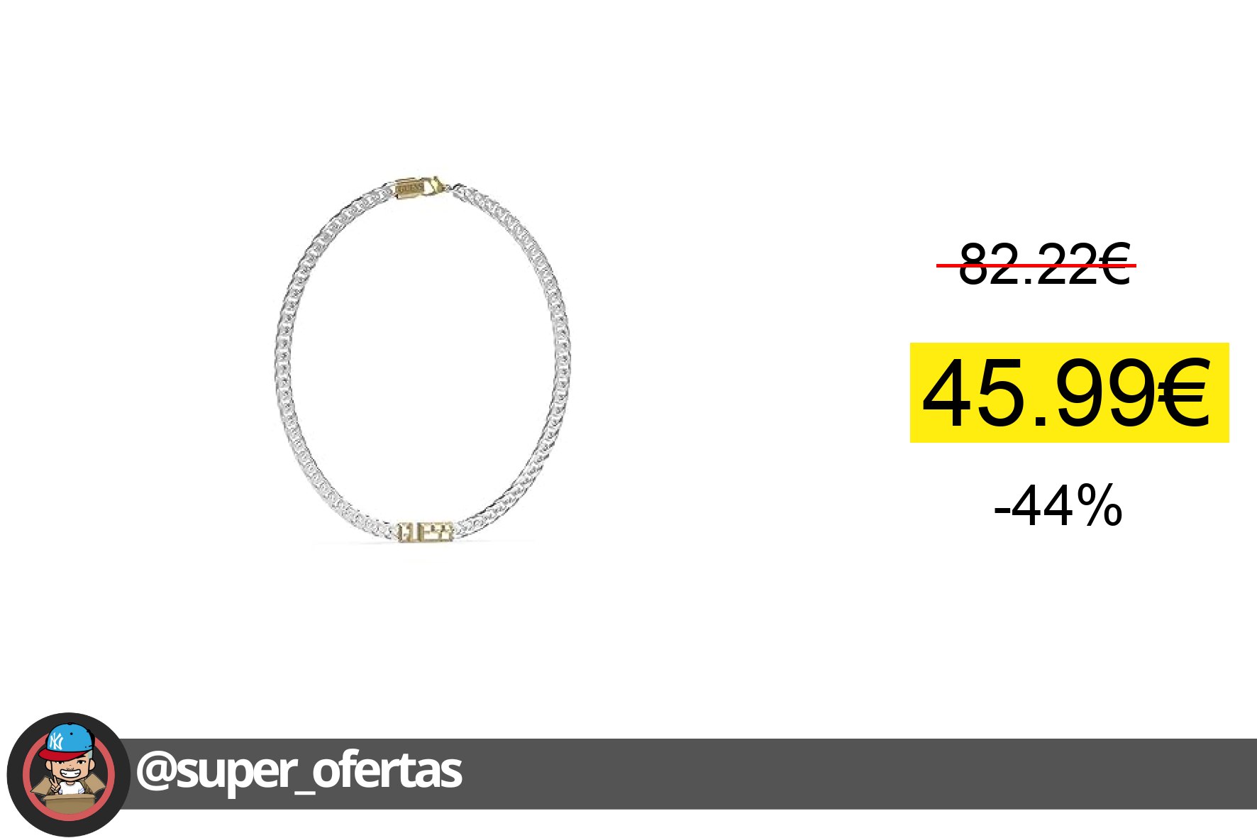 〽 GUESS Collar Jewellery Man JUMN03204JWYGSTT-U Marca Collar Guess por 45,9