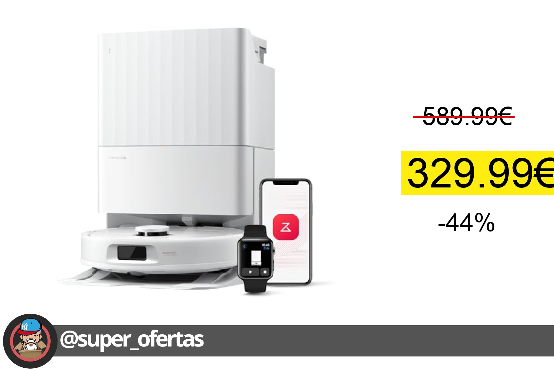 〽 roborock Robot Aspirador QV 35A, 8000Pa de succión, Dos mopas giratorias elevables, cepillos