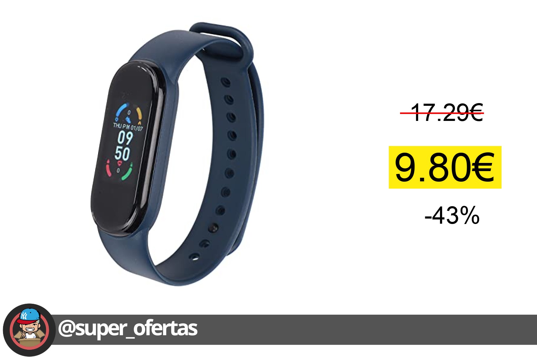 〽 ciciglow Rastreador Inteligente, Pulsera Inteligente a Prueba de Agua IP67 con Función de Co