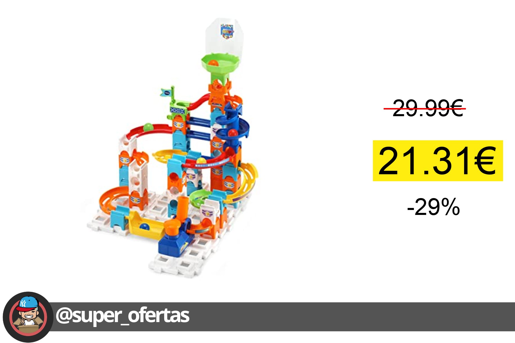 〽 VTech Marble Rush Adventure Set S100, Circuito de canicas Interactivo para niños +4 años, v oferta descuento