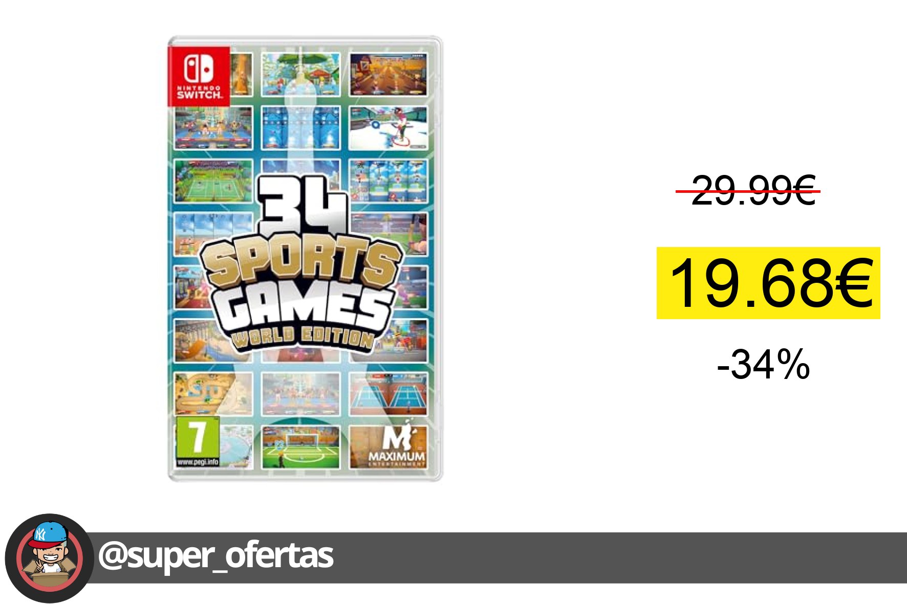 〽 34 Sports Games - World Edition (Switch) Consigue 34 Sport