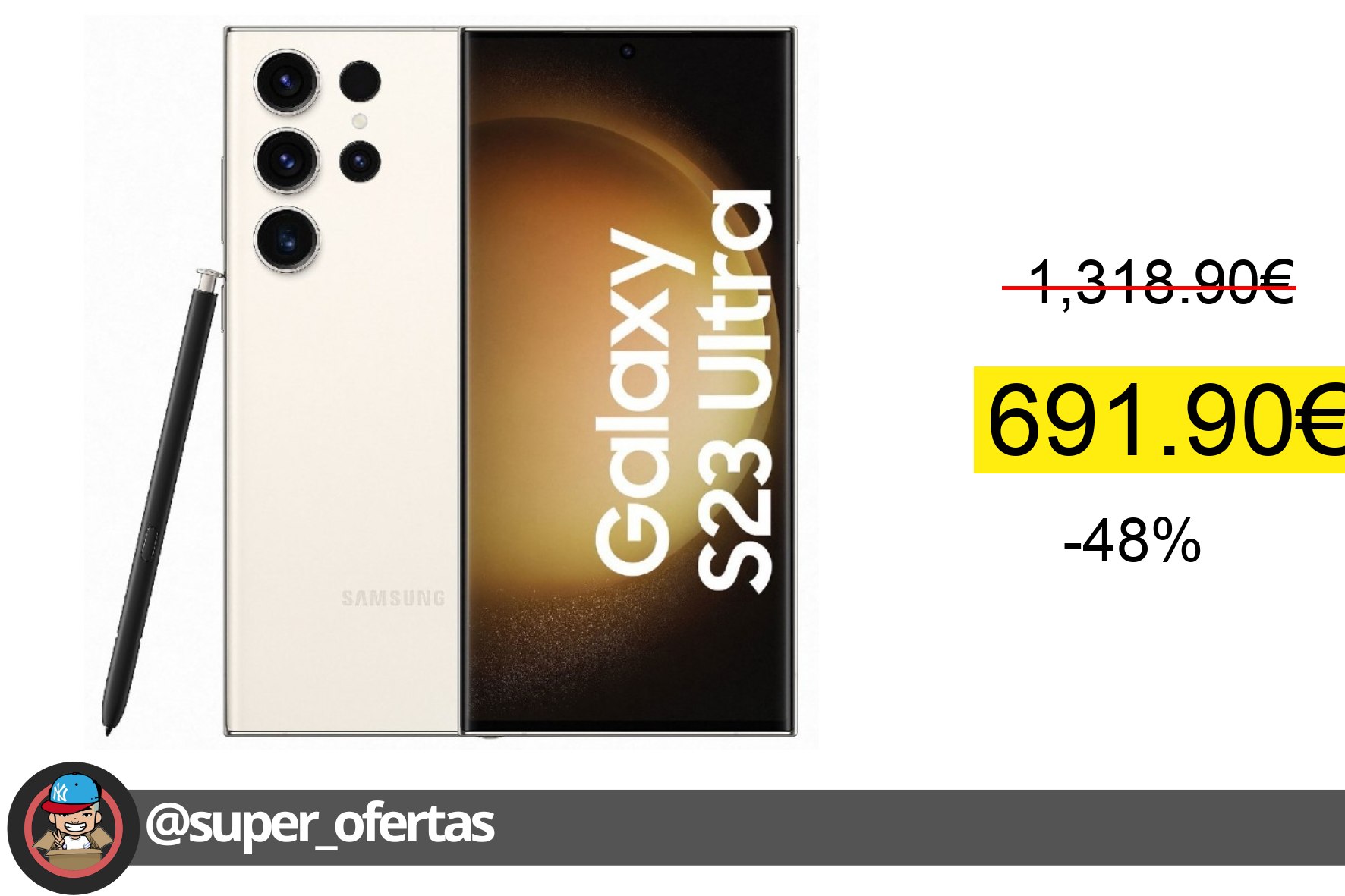〽 Samsung Galaxy S23 Ultra 256GB / Pantalla de 6,8" Consigue el Samsung
