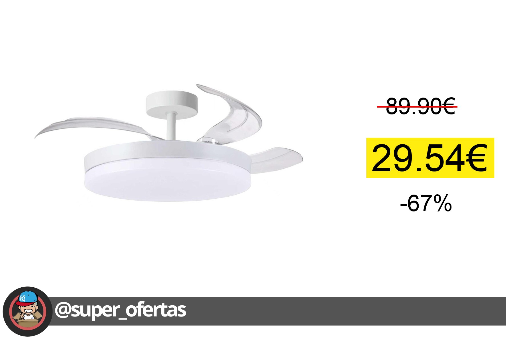 Cuponazo 〽 Bel Air Home - Ventilador De Techo Ares, Motor Dc, LED 36W Y Control R oferta descuento