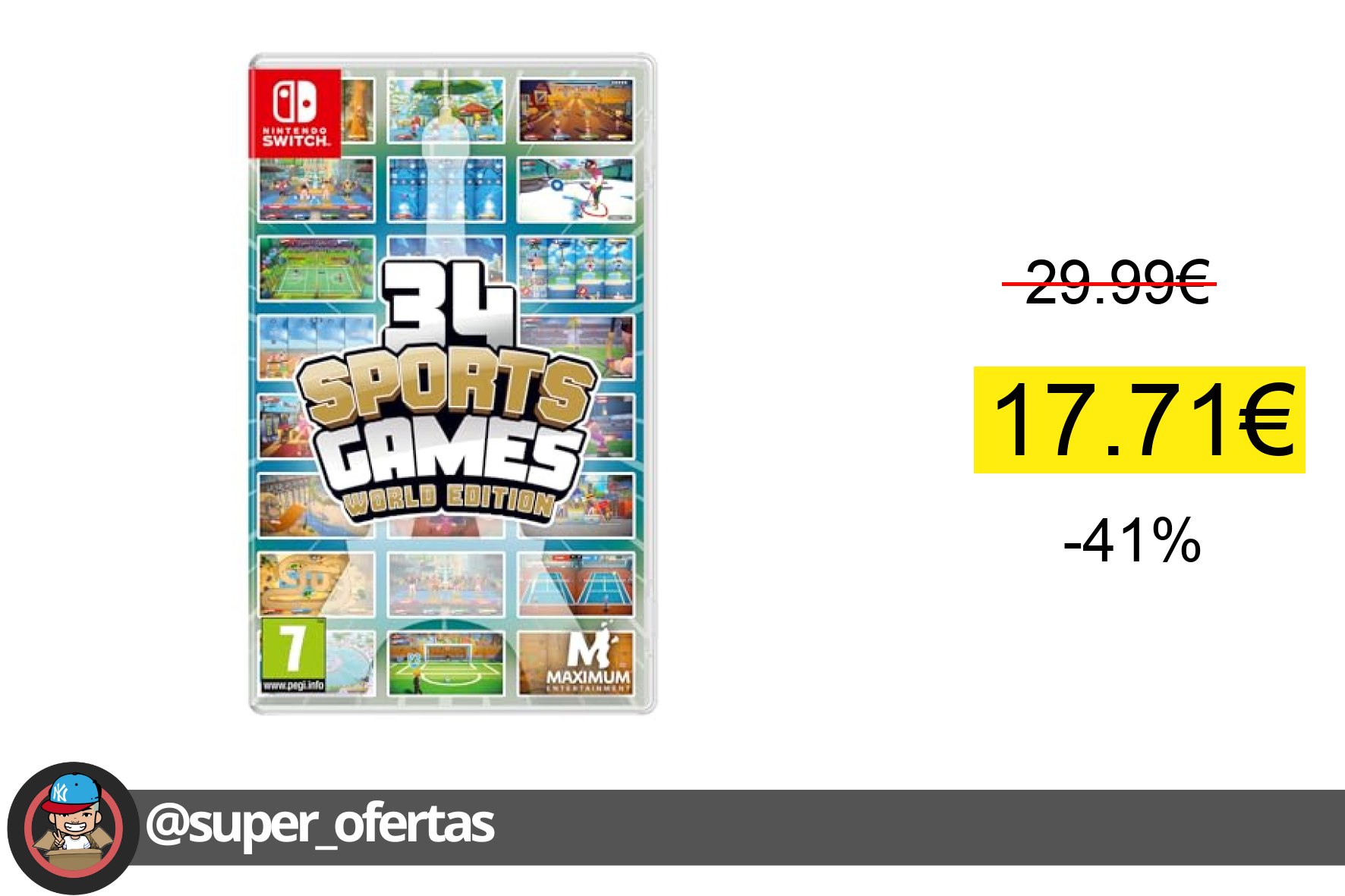 〽 34 Sports Games - World Edition (Switch) Consigue 34 Sport