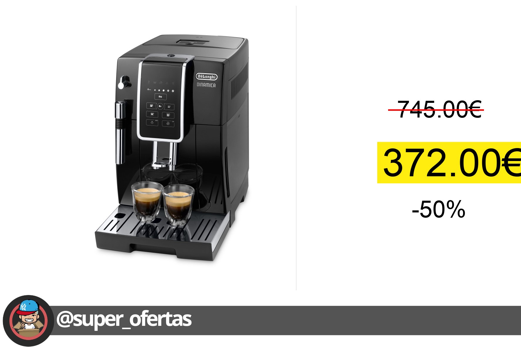 Cuponazo 〽 De'Longhi Cafetera Superautomática Dinamica Basic ECAM350.15.B, Molin