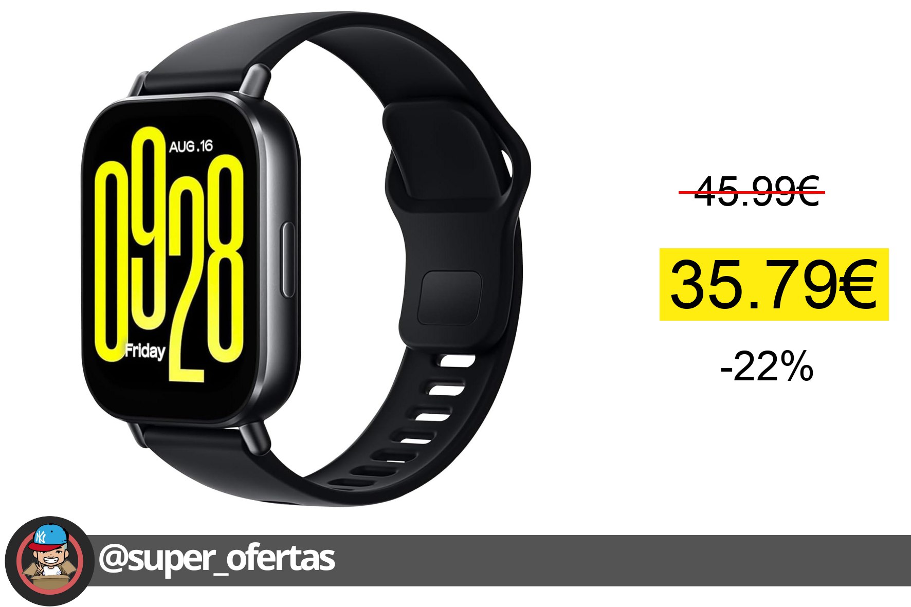 Cuponazo 〽 XIAOMI Redmi Watch 5 Active Reloj Inteligente - Llamadas BT + 18 Días