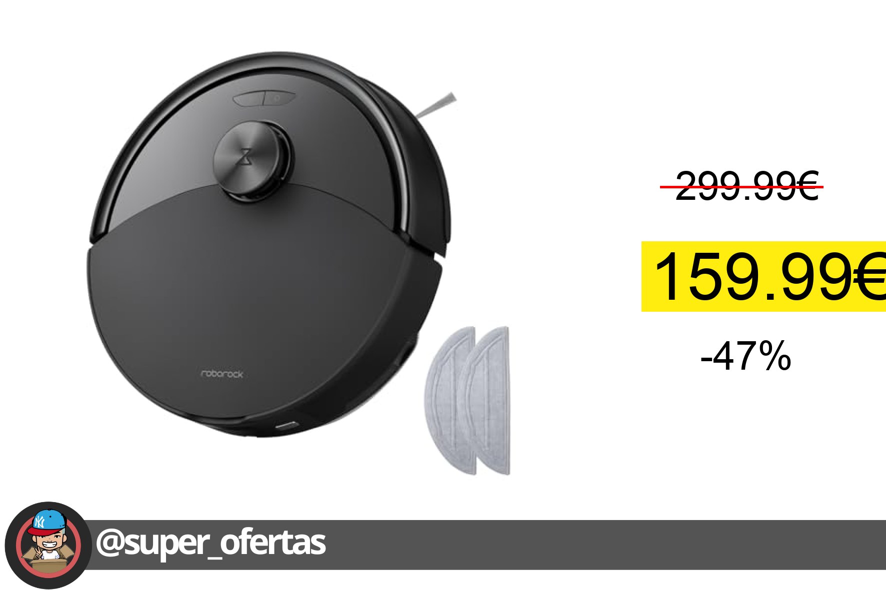 〽 roborock Q10 S5 Set Robot Aspirador y Fregasuelos Succión HyperForce de 10000 Pa, Robot Vacu