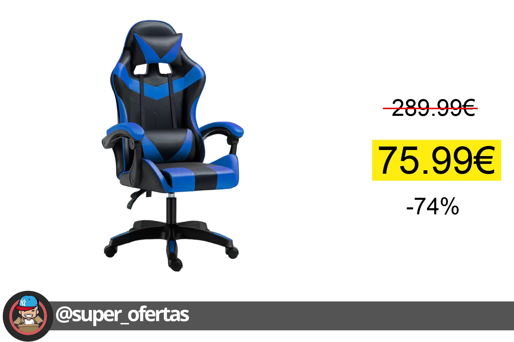 Cuponazo 〽 Silla Gaming para Escritorio, Oficina y Juegos Online Giratoria. Silla