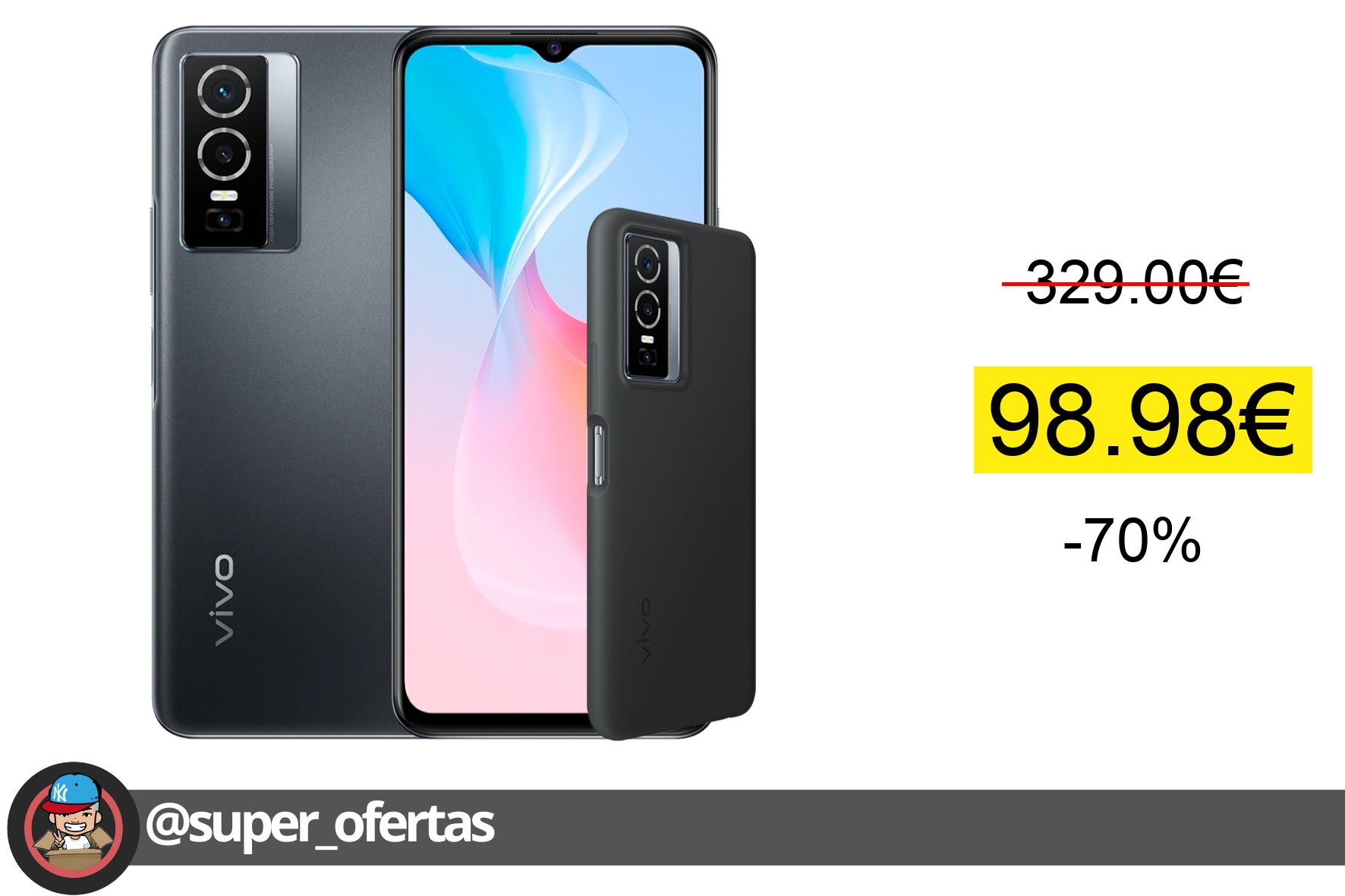 Cuponazo 〽 VIVO Y76 5G Smartphone 8GB/256GB Pantalla FHD+ 6.58" Protección Ocula