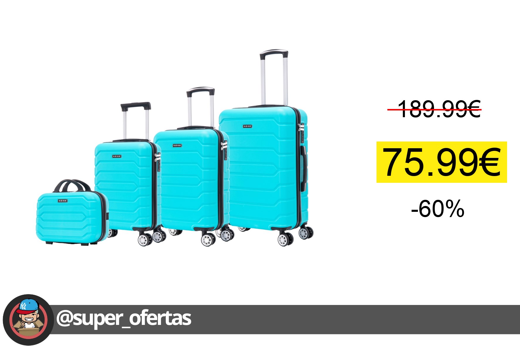 Cuponazo 〽 Conjunto de Maletas de Viaje Elegantes: Carcasa Ligera de ABS, Cerradu