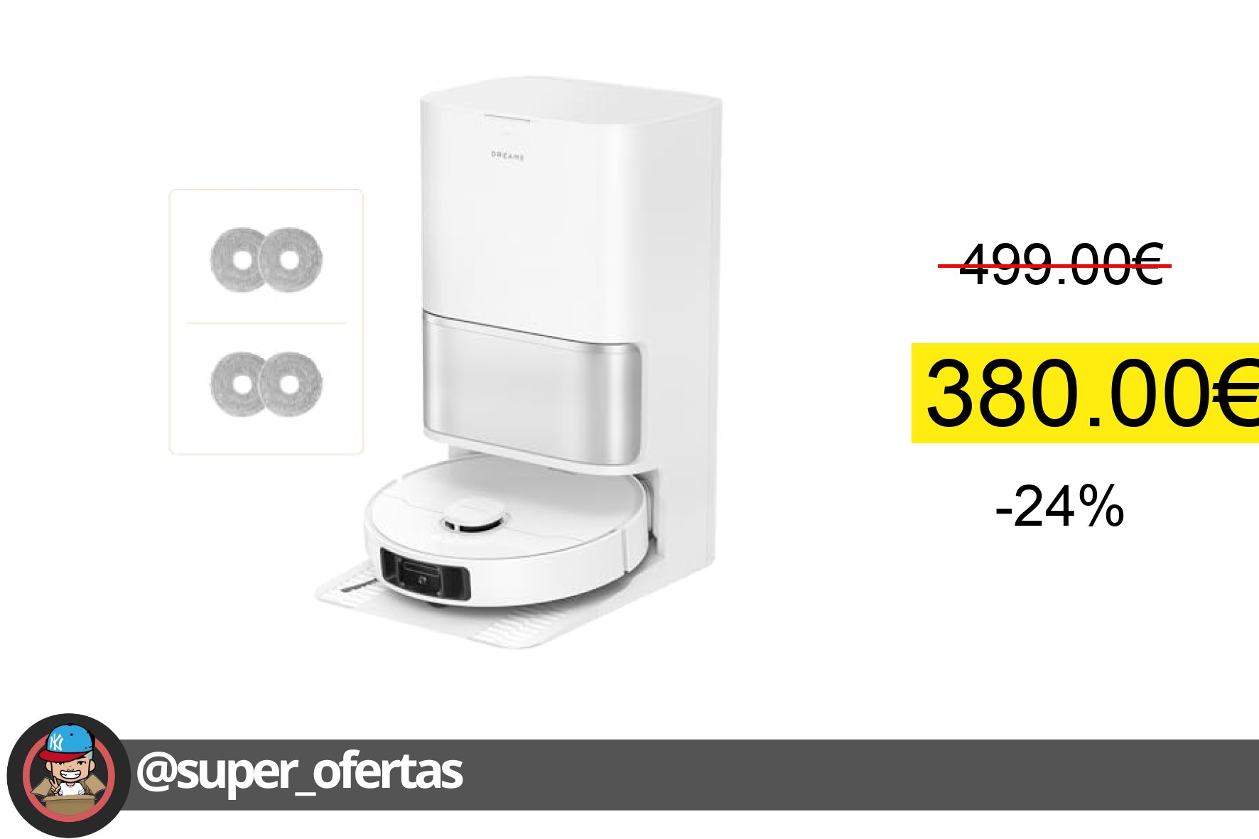 〽 DREAME L10s Ultra Gen 3 Kit Robot Aspirador y Friegasuelos, Succión de 25.000Pa, Cepillo Lat