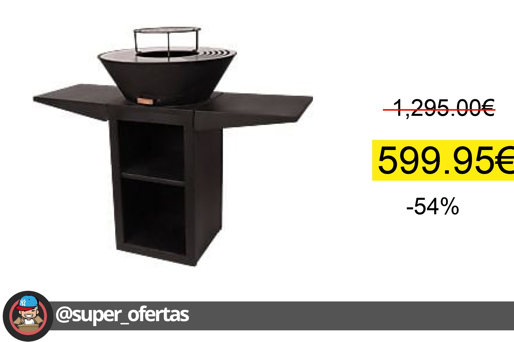 〽 Barbacoa De Carbón - Purline Efp57B, Negro