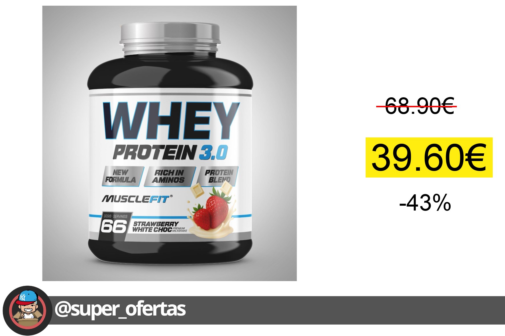 〽 Whey 3.0 Blend Protein 2Kg Musclefit Entregas 24/48 Horas Whey 3.0 B