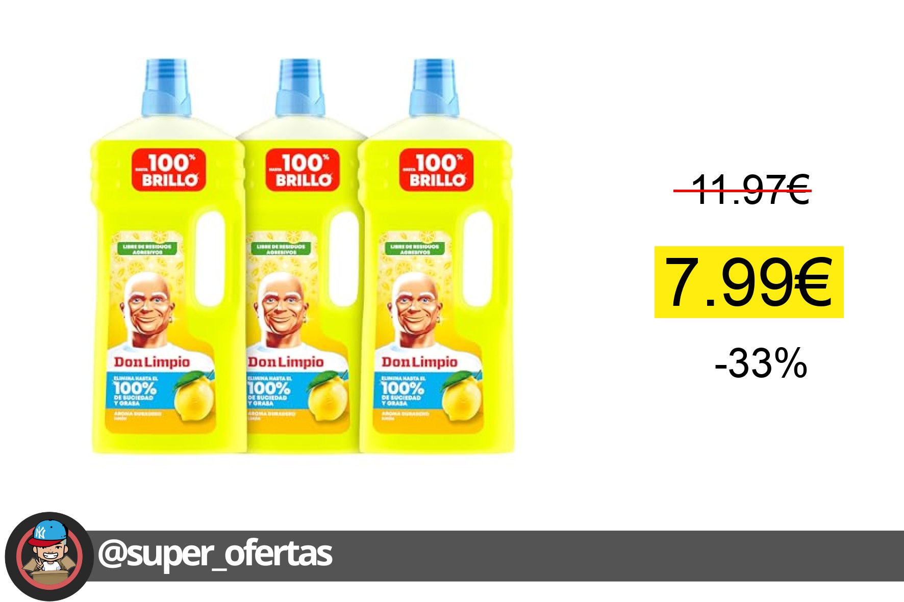 〽 Don Limpio Baño Líquido Detergente 1.5 I. Elimina Las Marcas De Jabón Y El Doble De Cal Qu