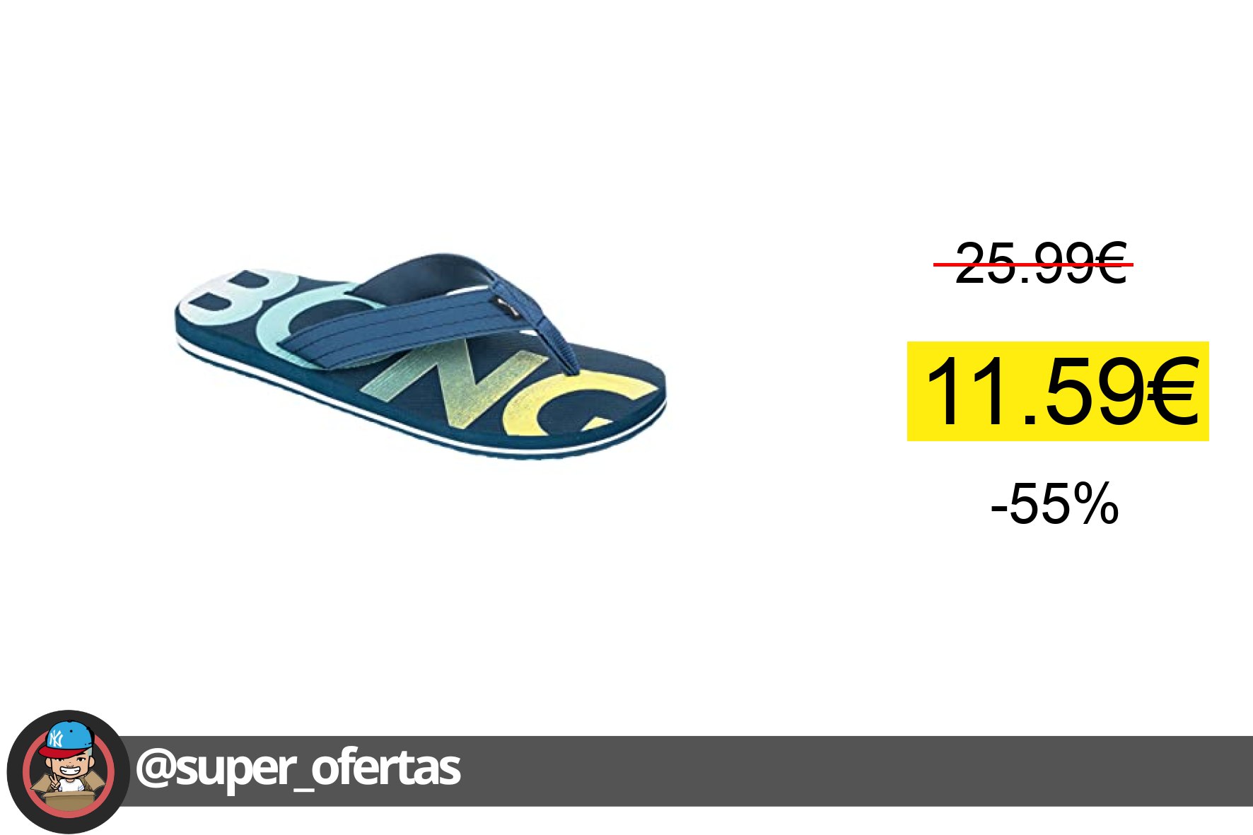 〽 Billabong Chanclas para hombre All Day Theme Chanclas Billabong 11,59
