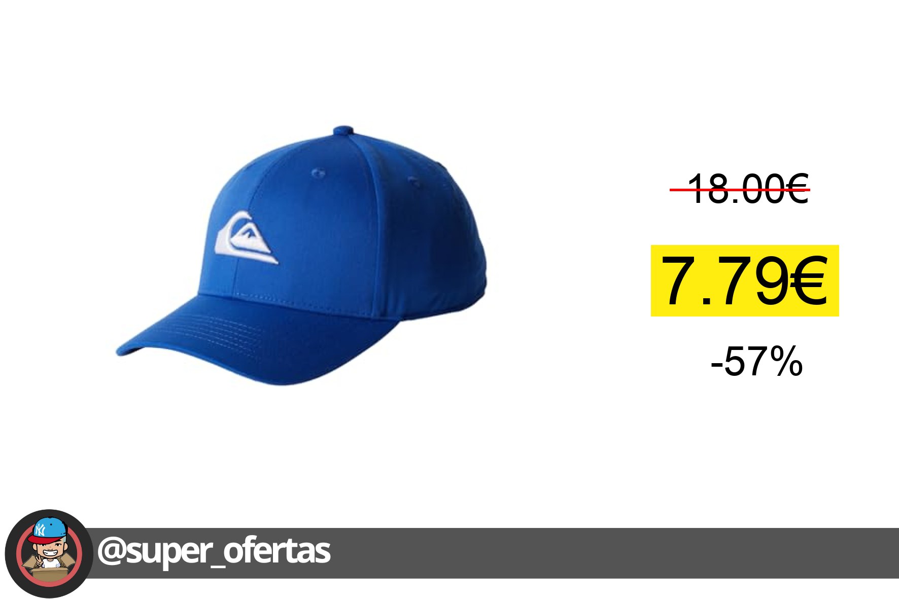 〽 Quiksilver Decades, Gorro para Niño, Monaco Blue, Talla única Gorr