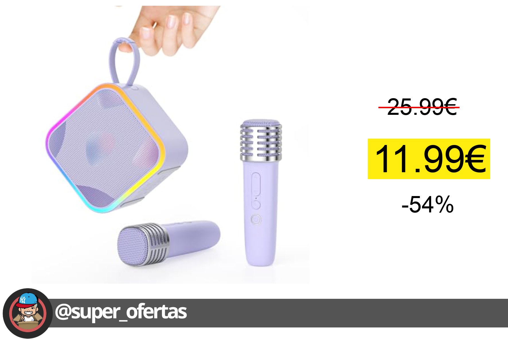 〽 Karaoke para niños con 2 micrófonos, Regalo niña 3-12 años micrófono Bluetooth para niñ