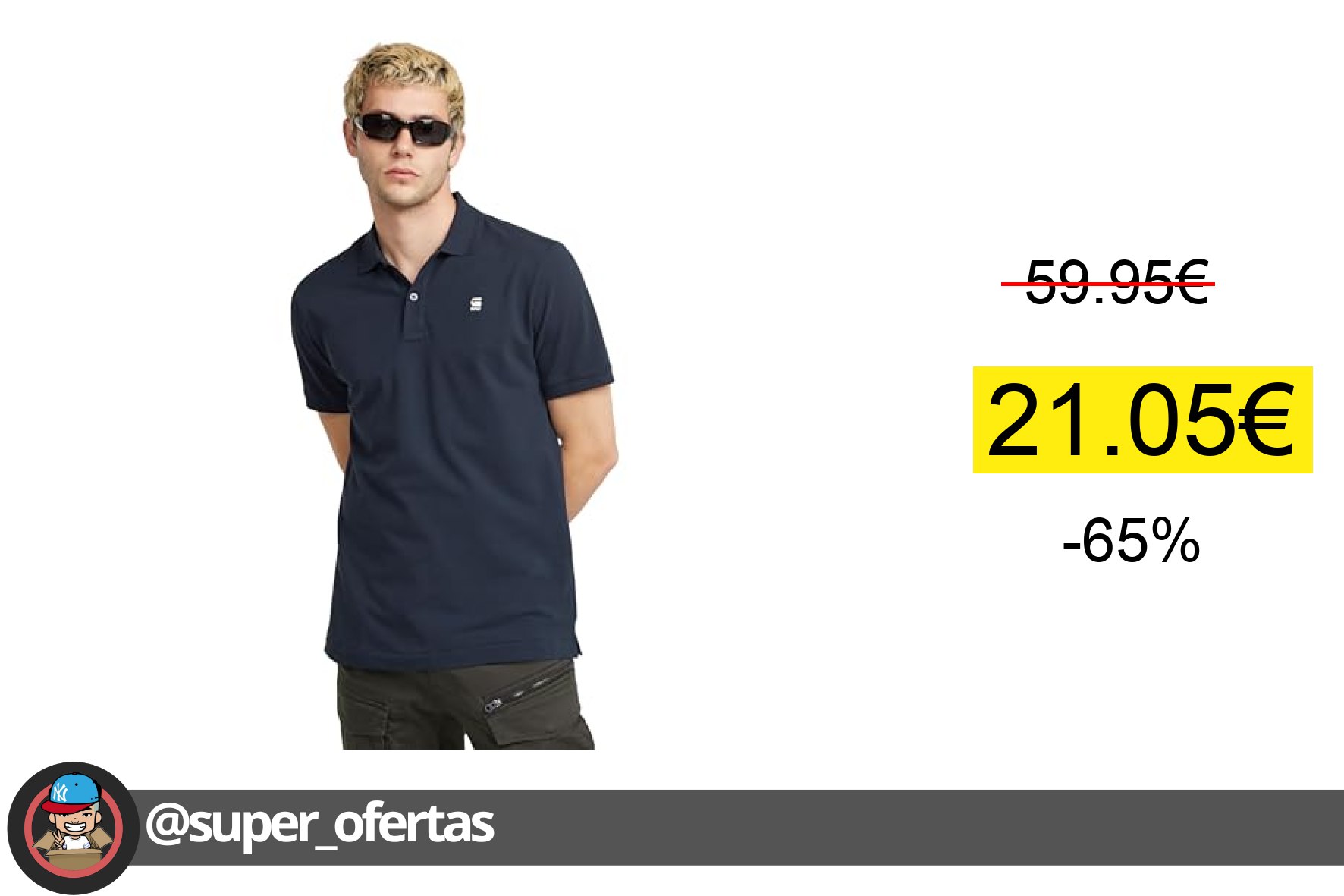 〽 G-STAR Polo Dunda Overdyed Slim para Hombre, Azul (sartho blue D11595-5864-6067), XL -STAR