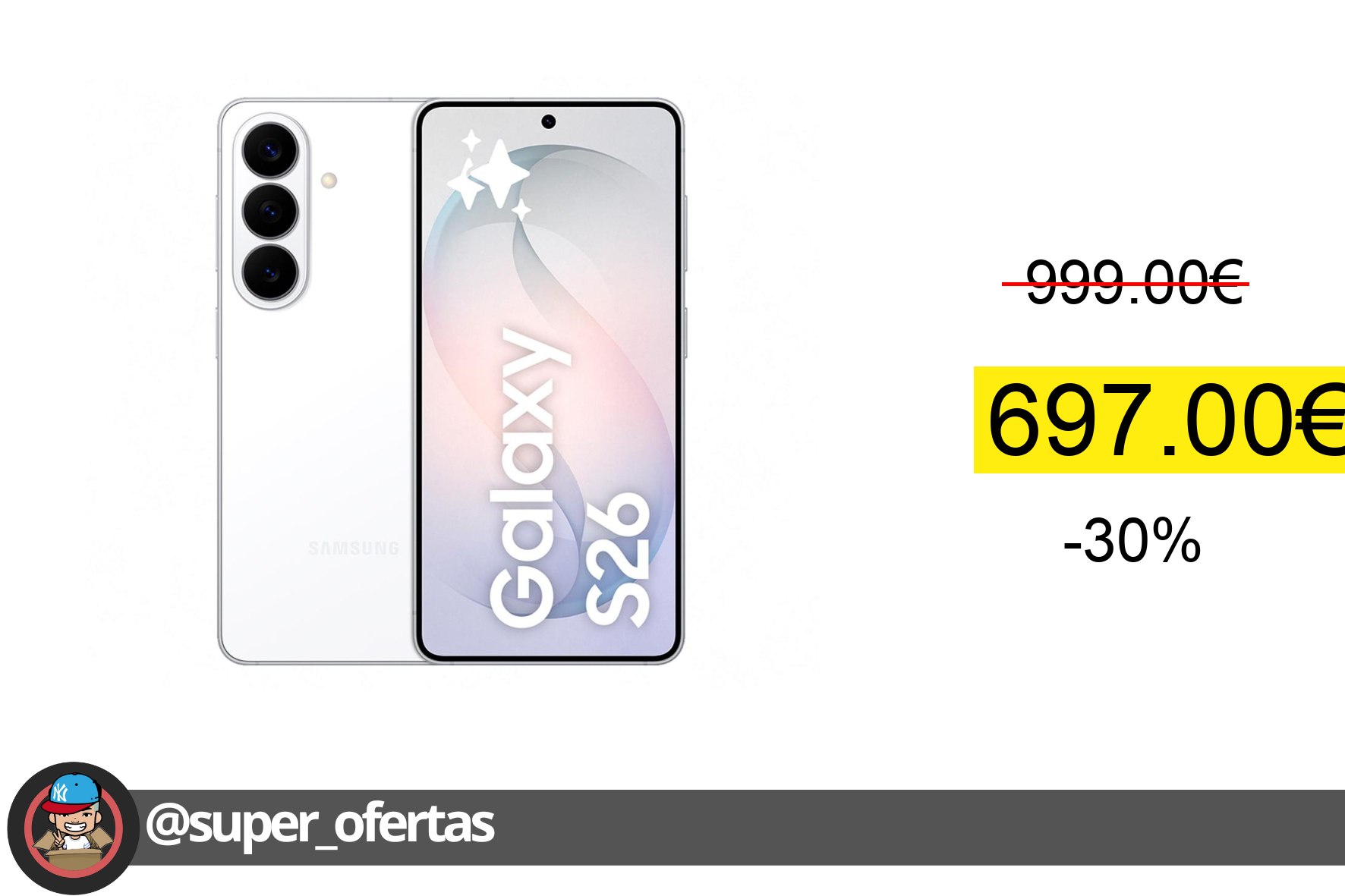 〽 Samsung Galaxy S26 / 6.3" Dynamic AMOLED 120Hz FHD+ Consigue el Samsun