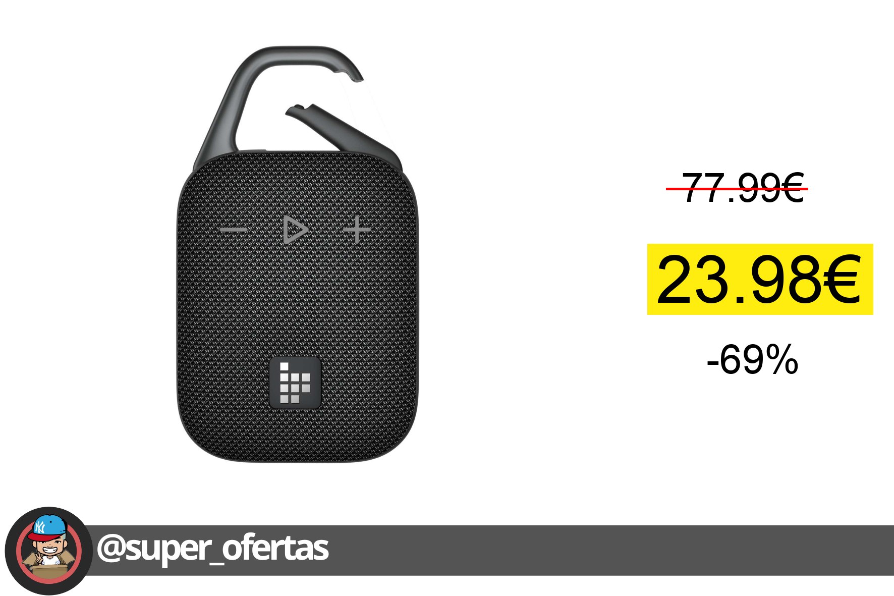 〽 Altavoz portátil Tronsmart Mirtune H1, Bluetooth, resistente al agua IPX7, 20 horas de repro