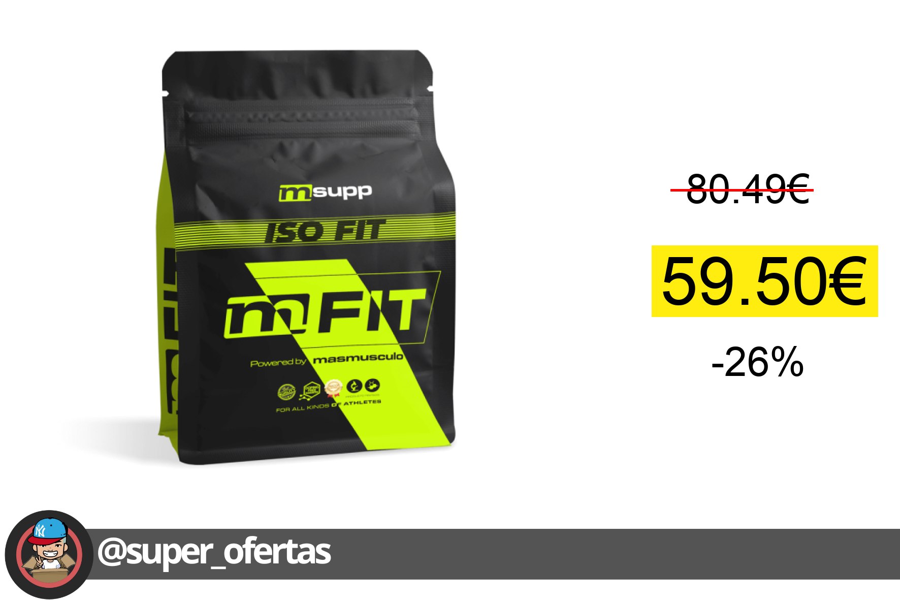 〽 ISO Fit - 2Kg Masmusculo Fit Line Aumenta tu masa muscular con I