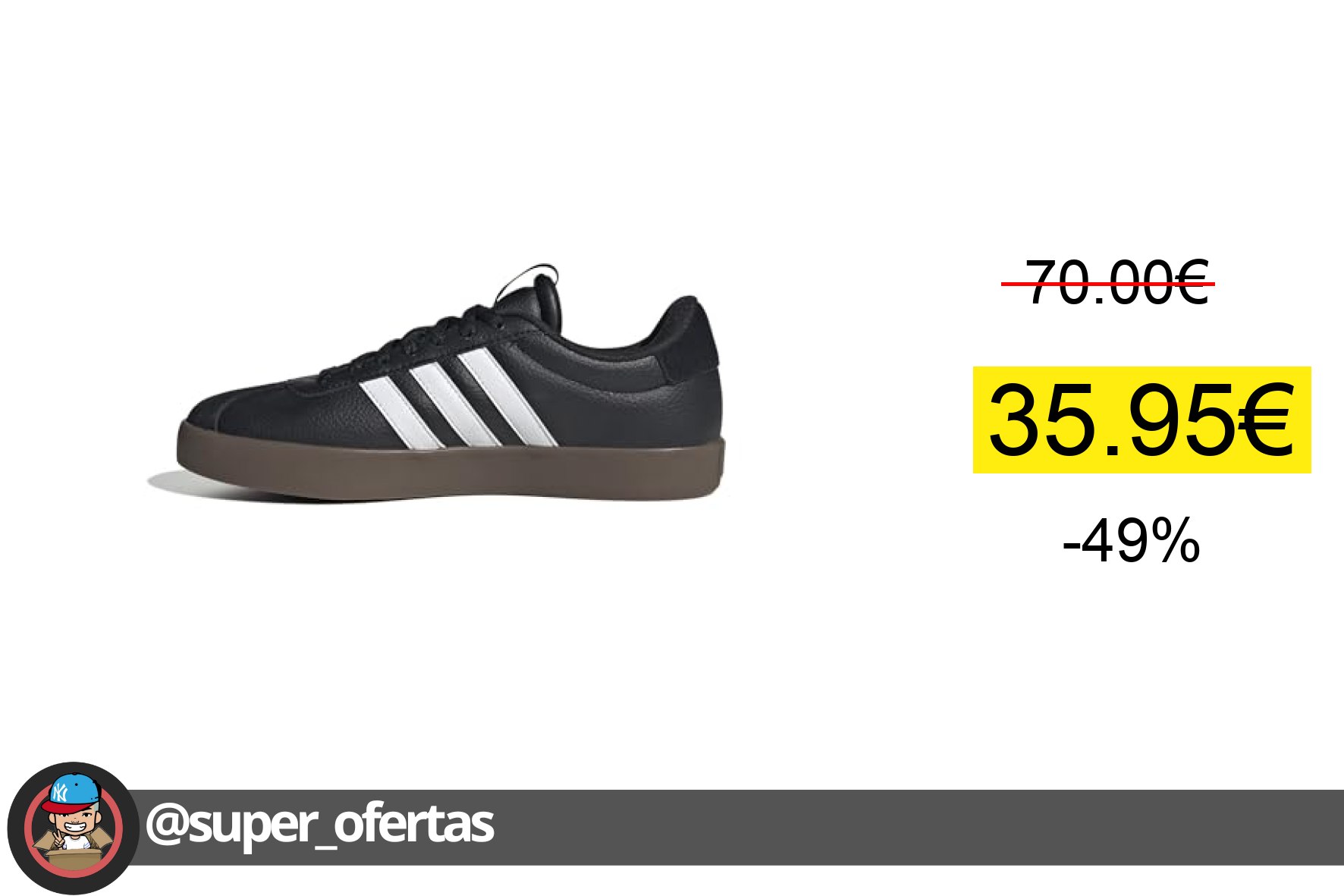 〽 adidas Mujer Vl Court 3.0 Shoes, Core Black / Cloud White, 42 EU Zapatos Adi