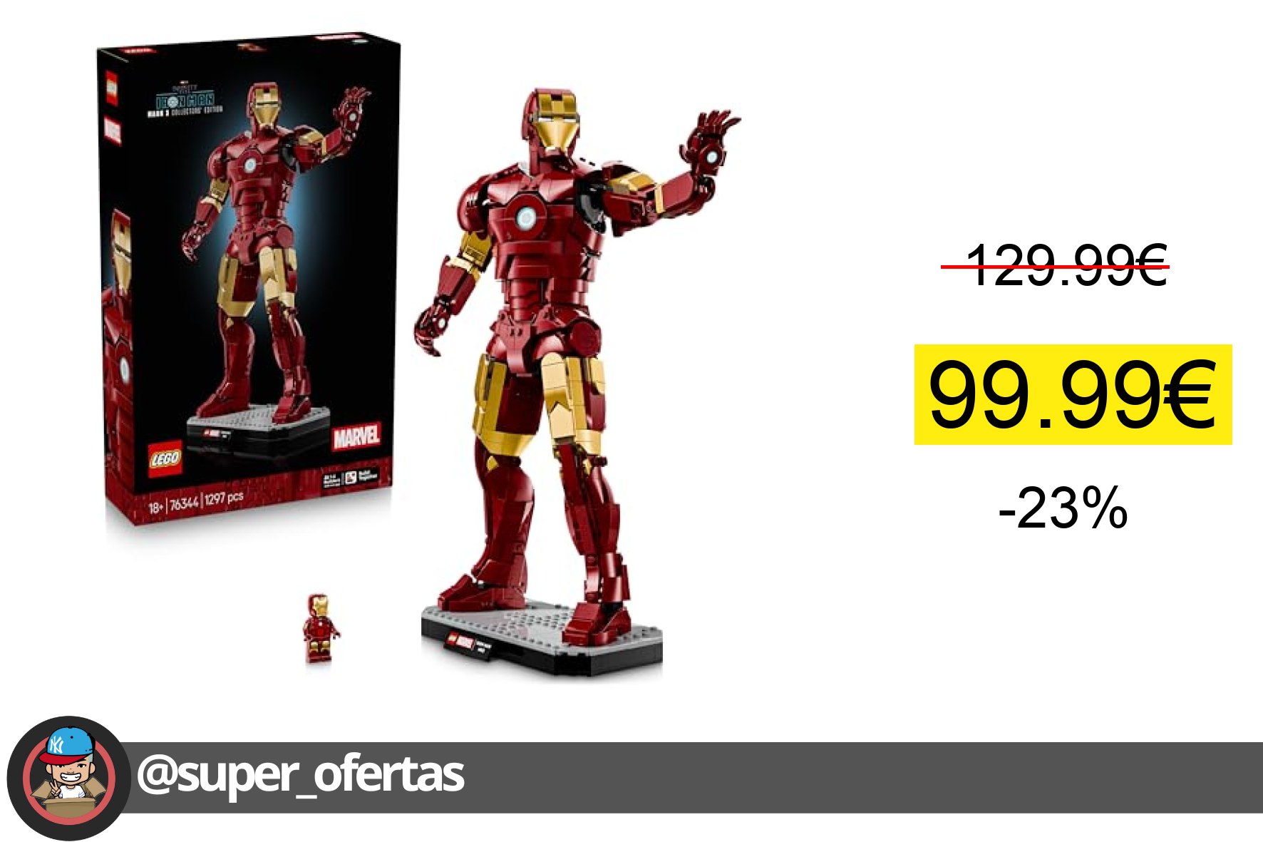 〽 LEGO Marvel Iron Man Mark 3: Edición para Coleccionistas - Maqueta para Adultos de Los Ven