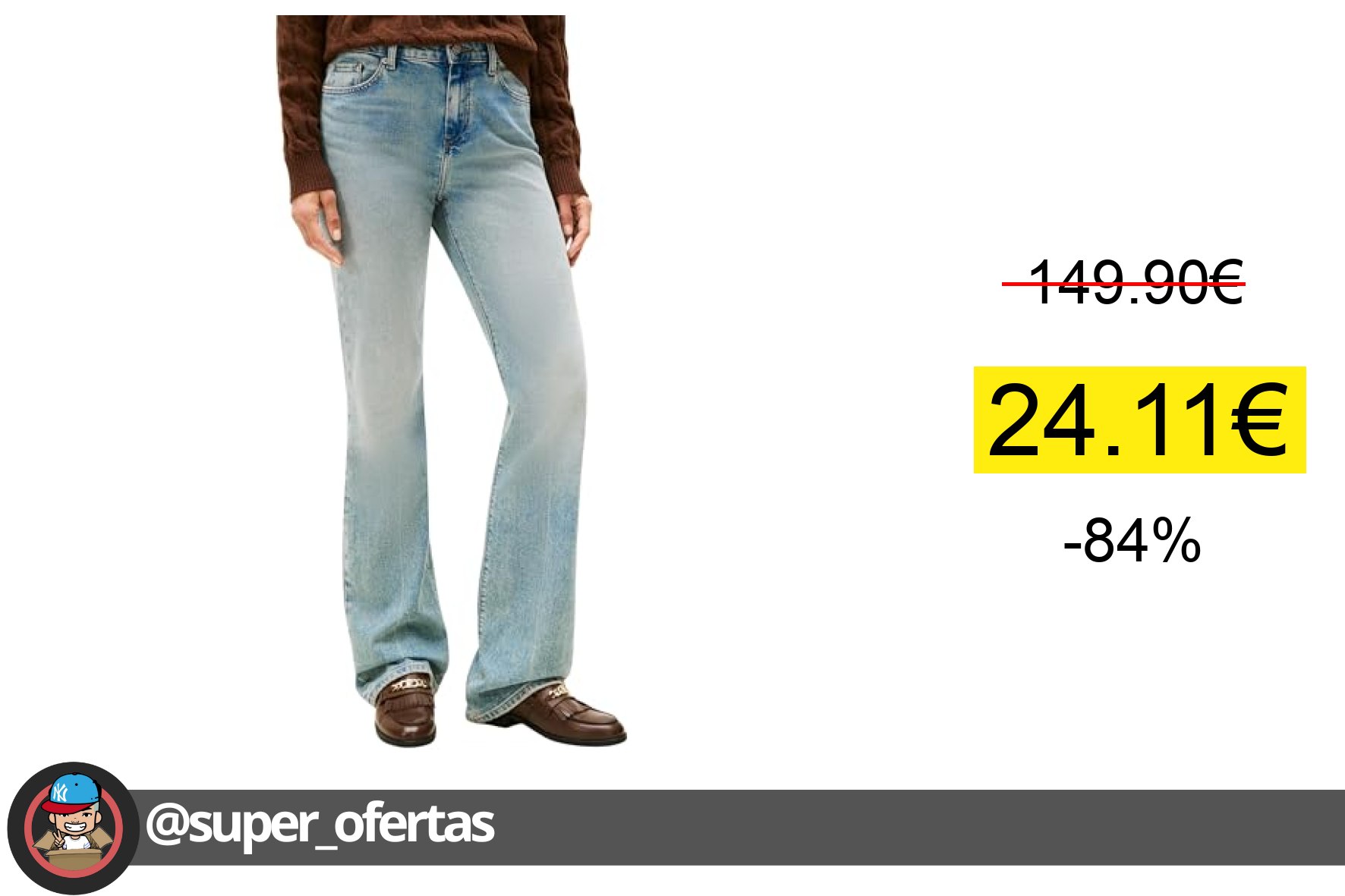 〽 Tommy Hilfiger Vaqueros Mujer Kyle Bootcut Talle Medio, Azul (Kyle), 28W/28L