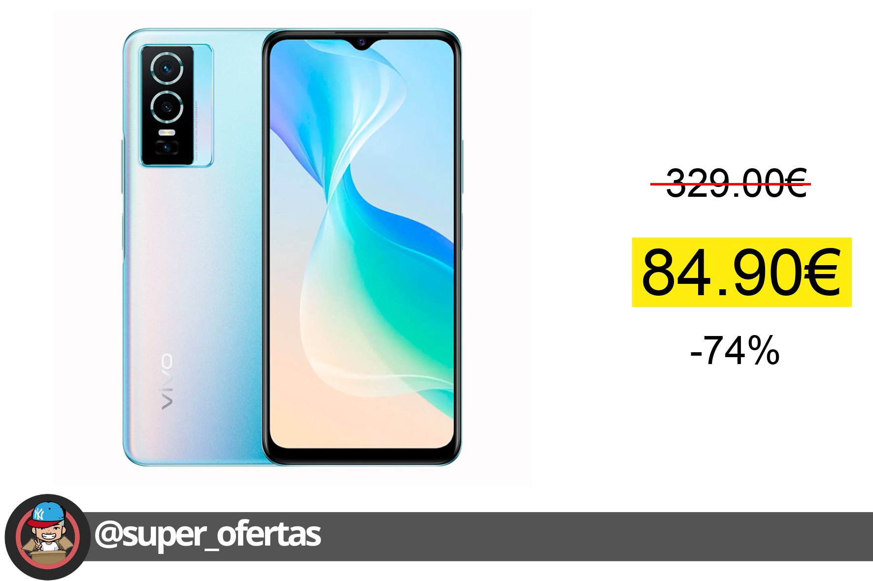 Cuponazo 〽 VIVO Y76 5G Smartphone 8GB/256GB Pantalla FHD+ 6.58" Protección Ocula