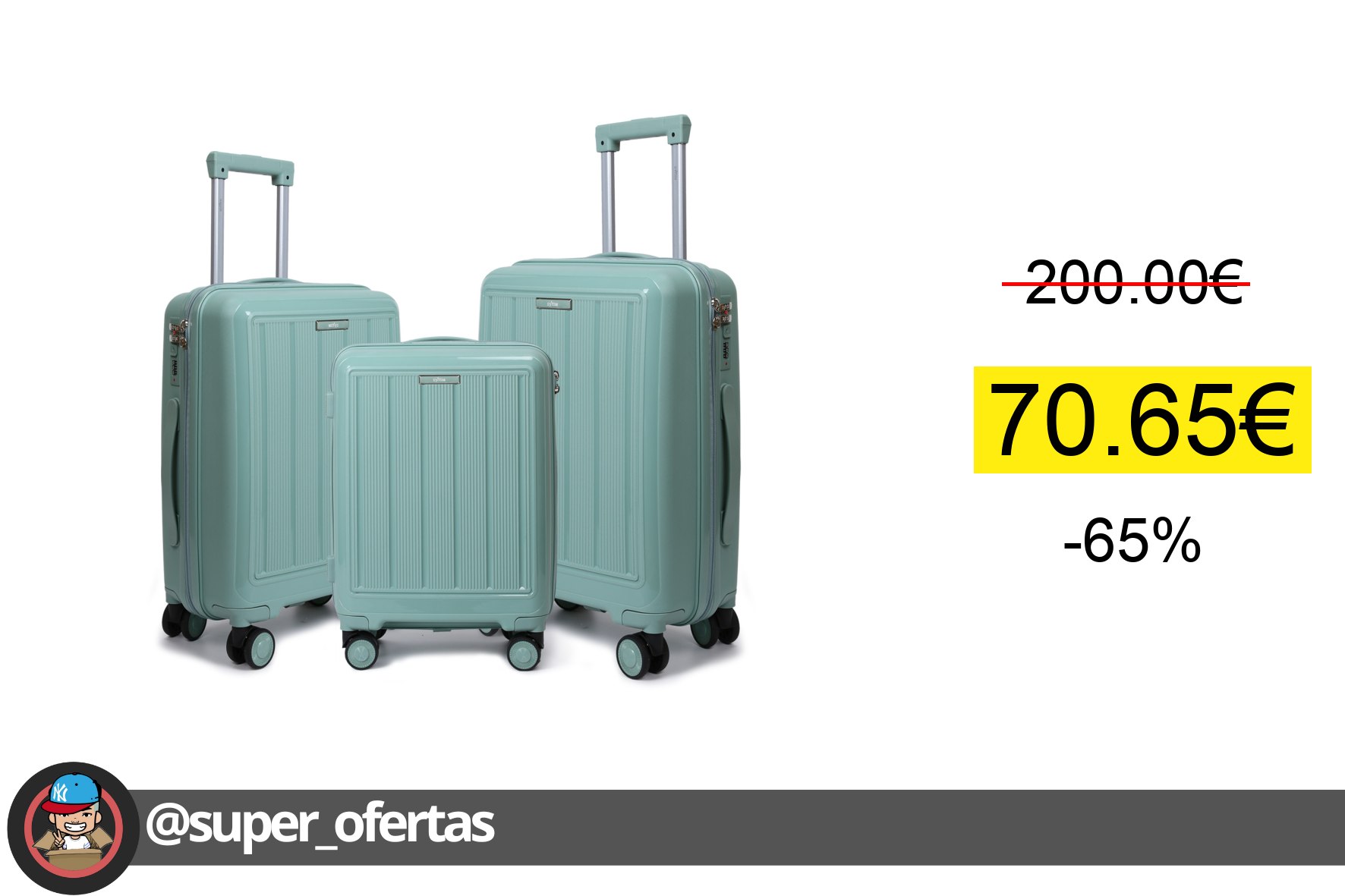 Cuponazo 〽 S7 STAR Juego de 3 piezas Cabina de Viaje, Equipaje de Mano,Maleta de