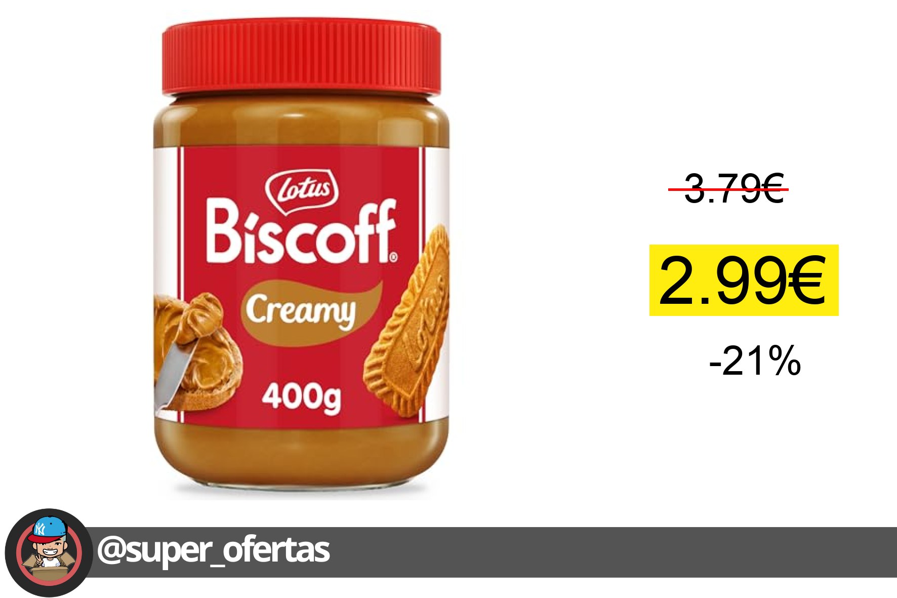〽 Lotus Biscoff Crema para Untar Original Sabor Original Caramelizado Vegano Sin Arom