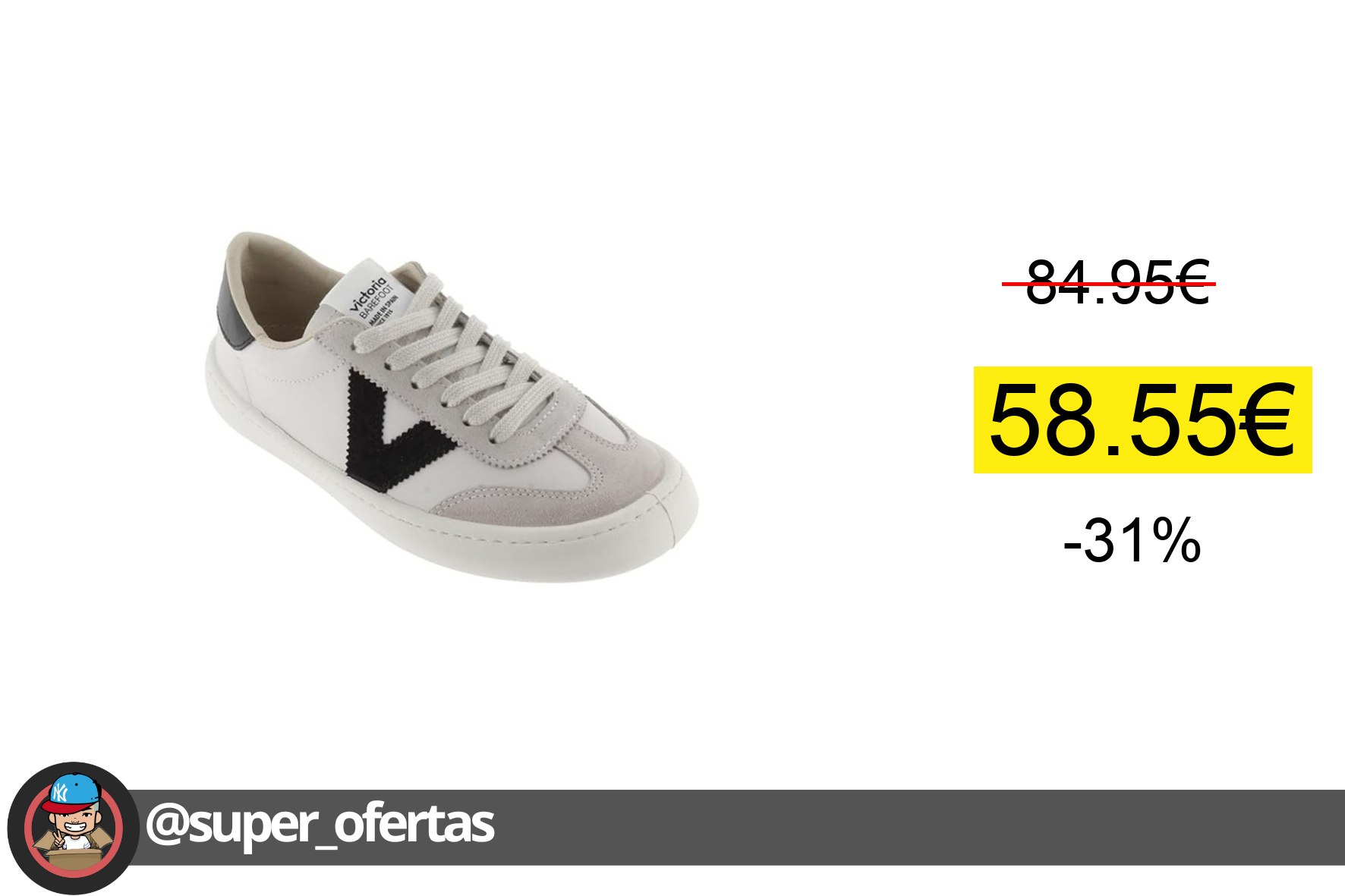 Cuponazo 〽 Barefoot Victoria Olmo Barefoot Mujer Negro Zapatillas Barefoot Vi