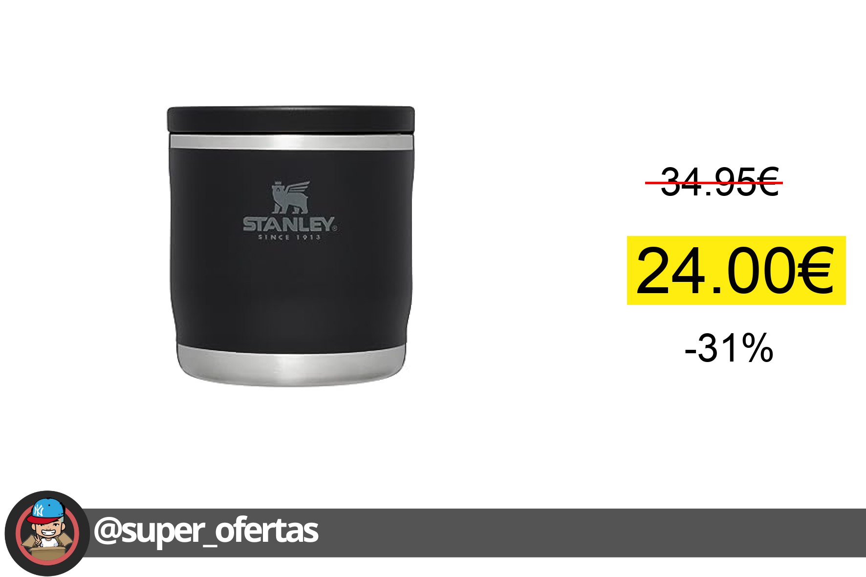 〽 STANLEY Adventure To-Go Fiambrera Termica 0.35L - 4 Horas Caliente - 4 Horas Frío - Antifuga