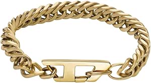 〽 Diesel Men's Stainless steel with D clasp closure bracelet Accesorio de