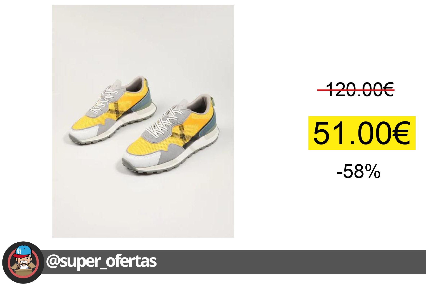 〽Zapatilla Pulsar Amarilla Munich