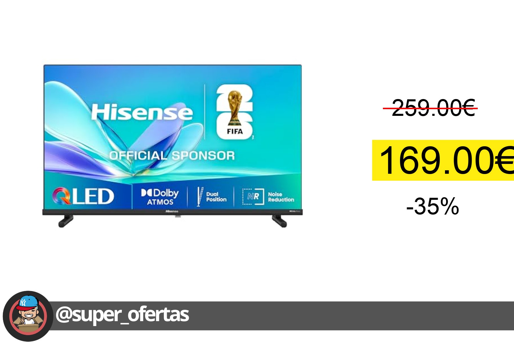 〽 Televisor FHD Hisense por 169,00€ con -35% de descuento!