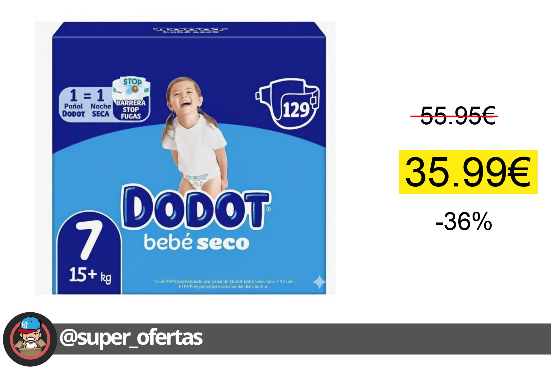 〽Dodot Bebé Seco Pack Ahorro,Formato XXL, Tallas 3 a 7. Pañales Bebé con Triple Sistema de P