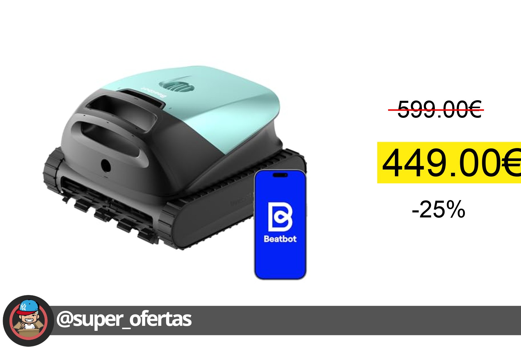 〽Beatbot (2026 Nuevo) Sora 10 Robot Piscina limpiafondos y Paredes, Plataformas y línea de flo