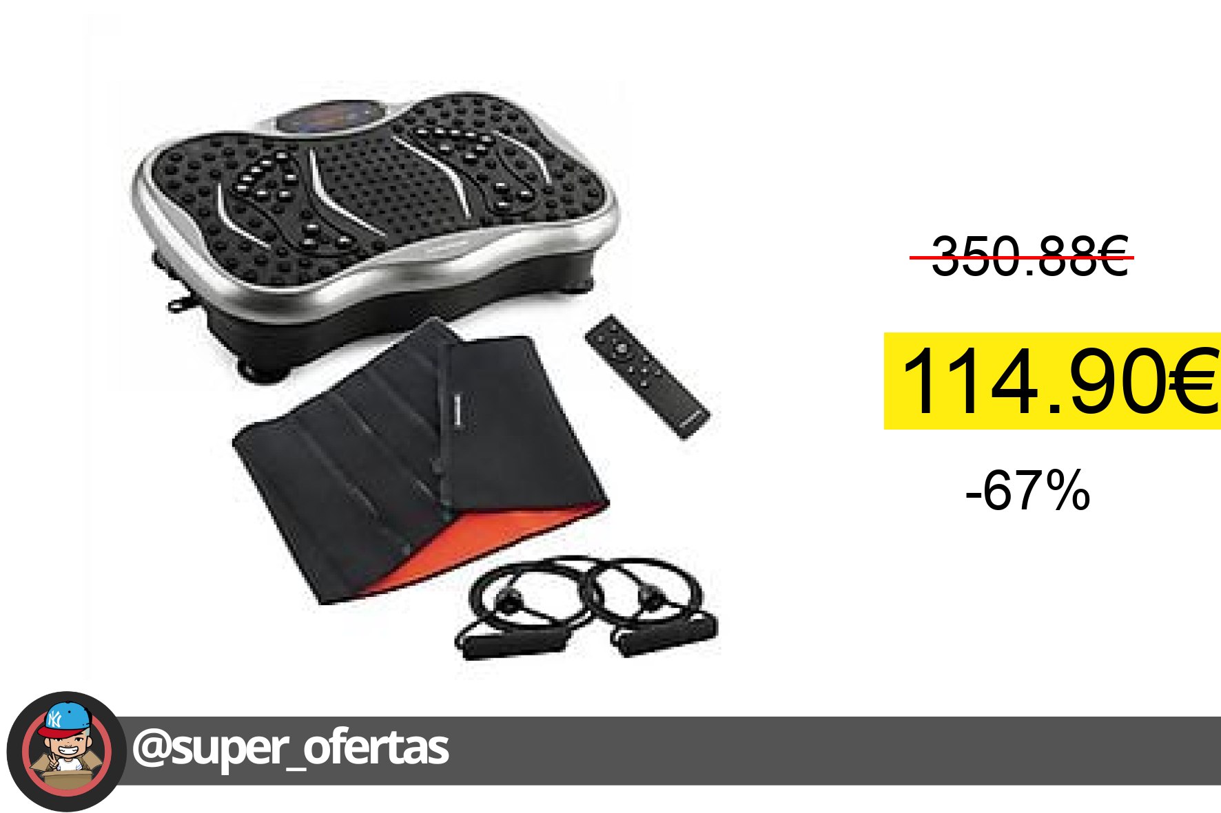 〽Plataforma vibratoria - INNOVAGOODS 8530, Negro