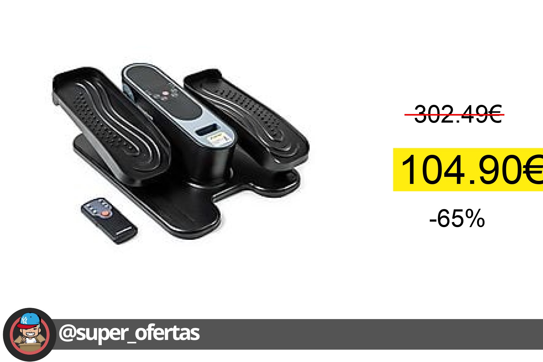 〽Bicicleta elíptica - INNOVAGOODS Velora 4000, Negro