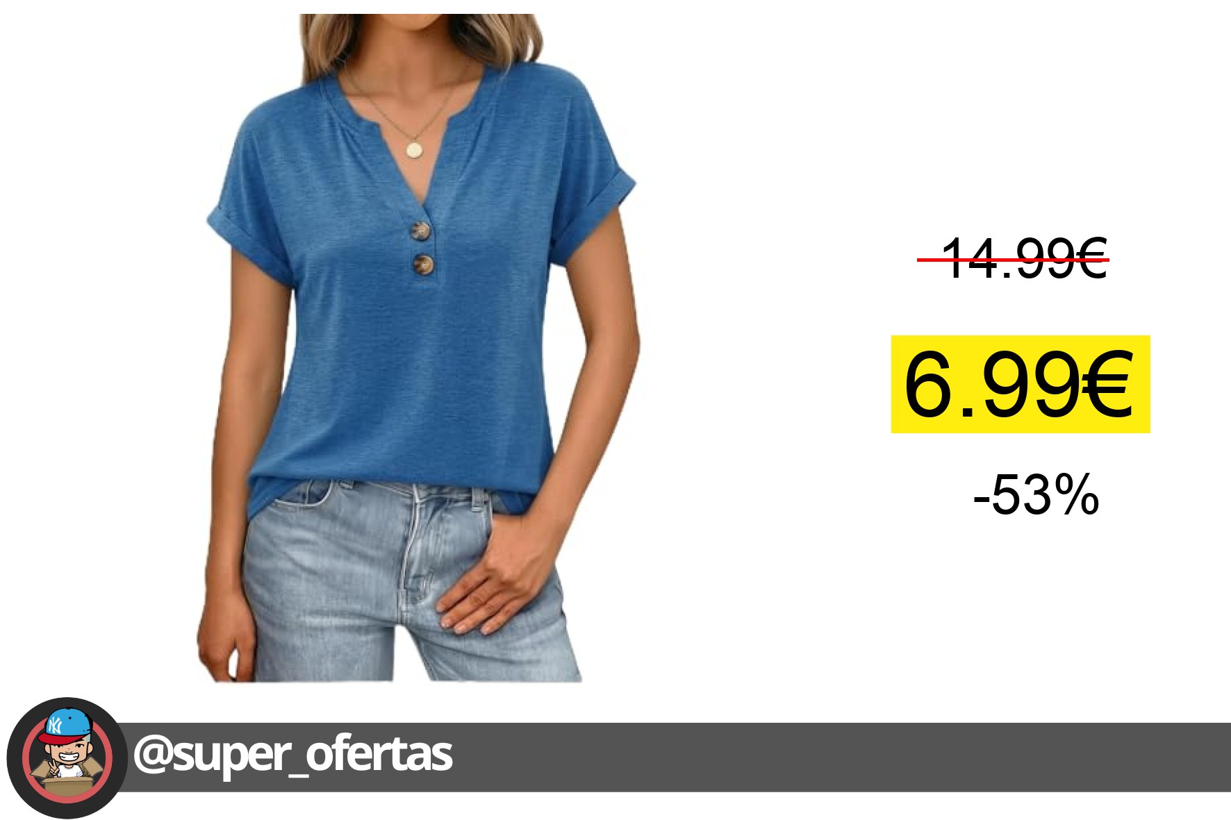 〽 Camiseta Oversize Loose Fit: 6,99€
