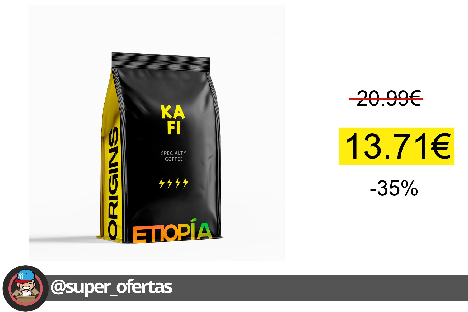 〽KAFI Café de Etiopía 100 % Arábica en grano – Café en grano, Café de especialidad, tost